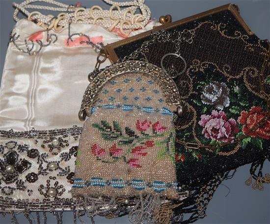 A quantity of beadwork bags